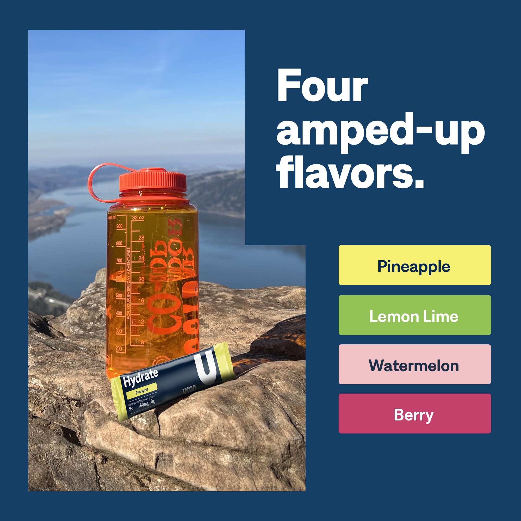 UCAN Hydrate travel-ready stickpack for on-the-go hydration without sugar