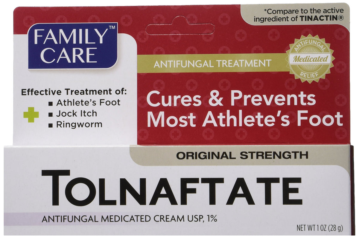 UEC Tolnaftate Cream 1oz tubes for fast relief of itching and burning.