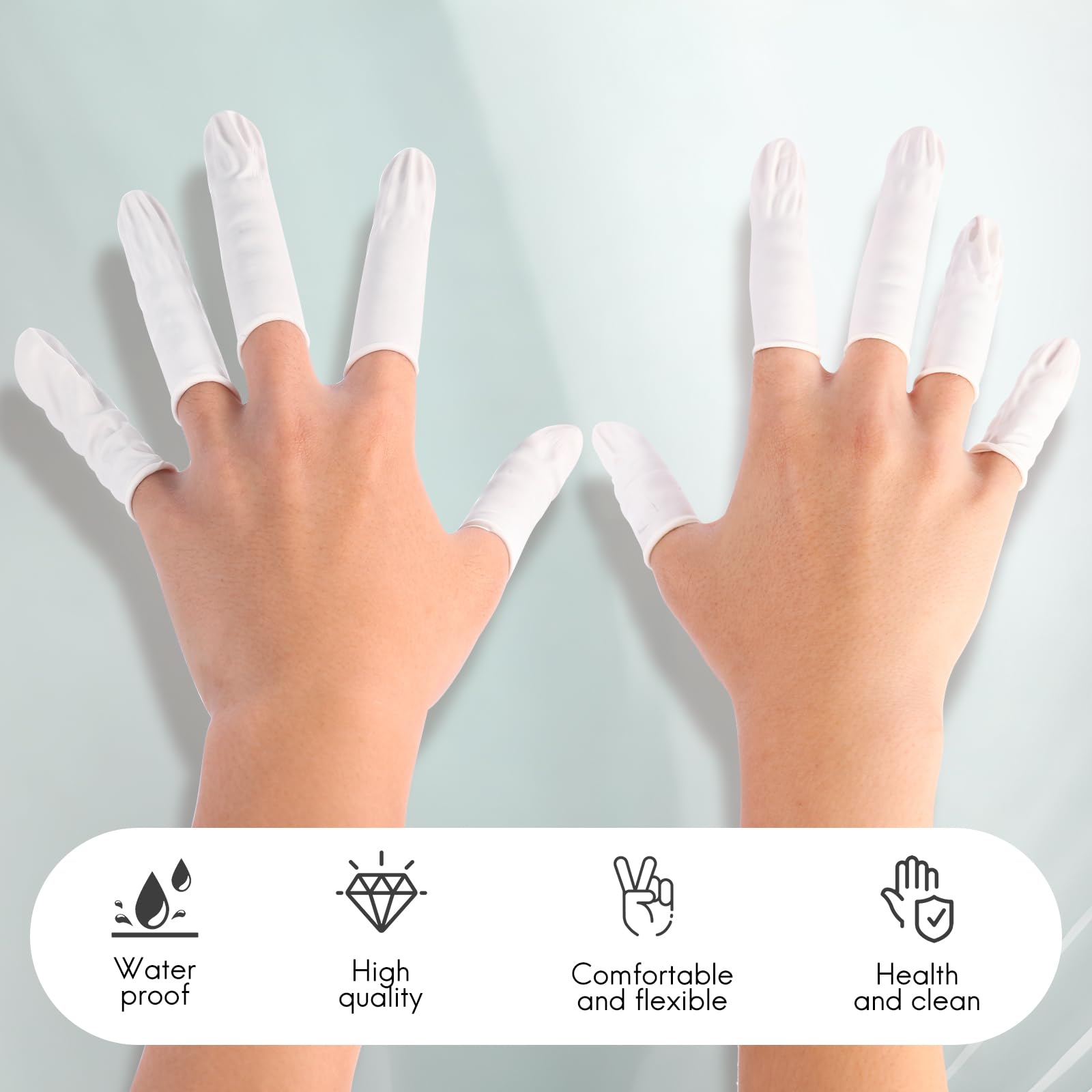 Ueixieo artwork-safe finger cots prevent fingerprints on delicate surfaces.