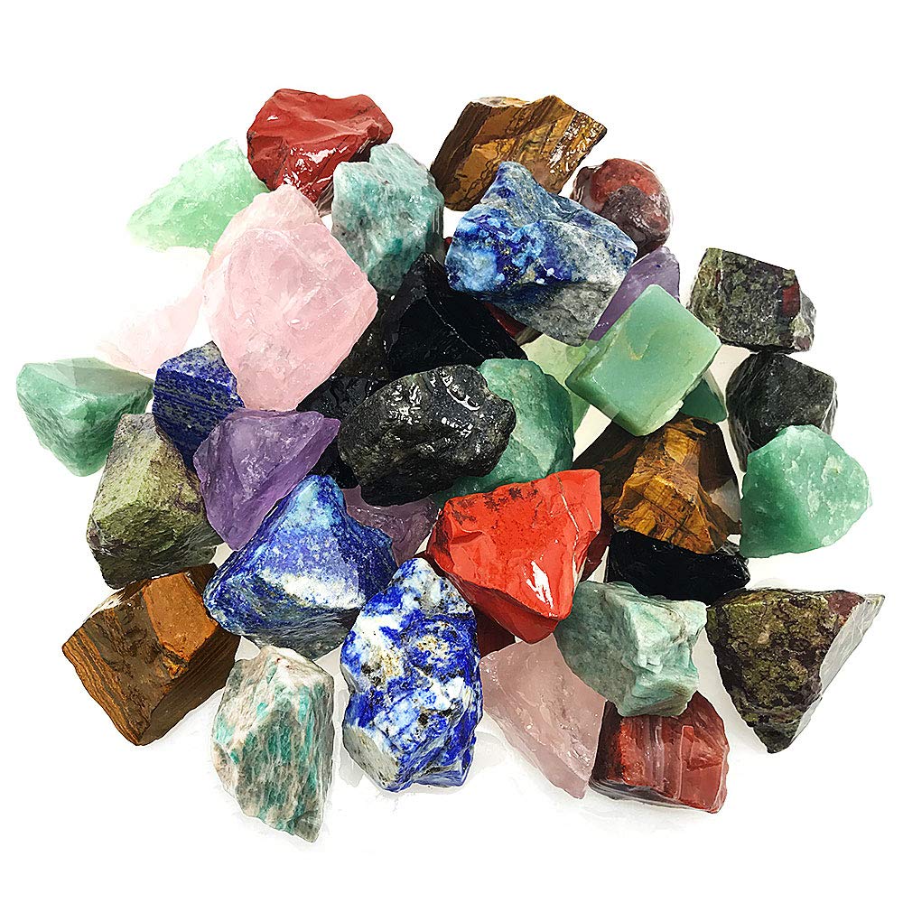 UFEEL rough stone mix 1-2 inch showing natural colors for tumbling and jewelry making