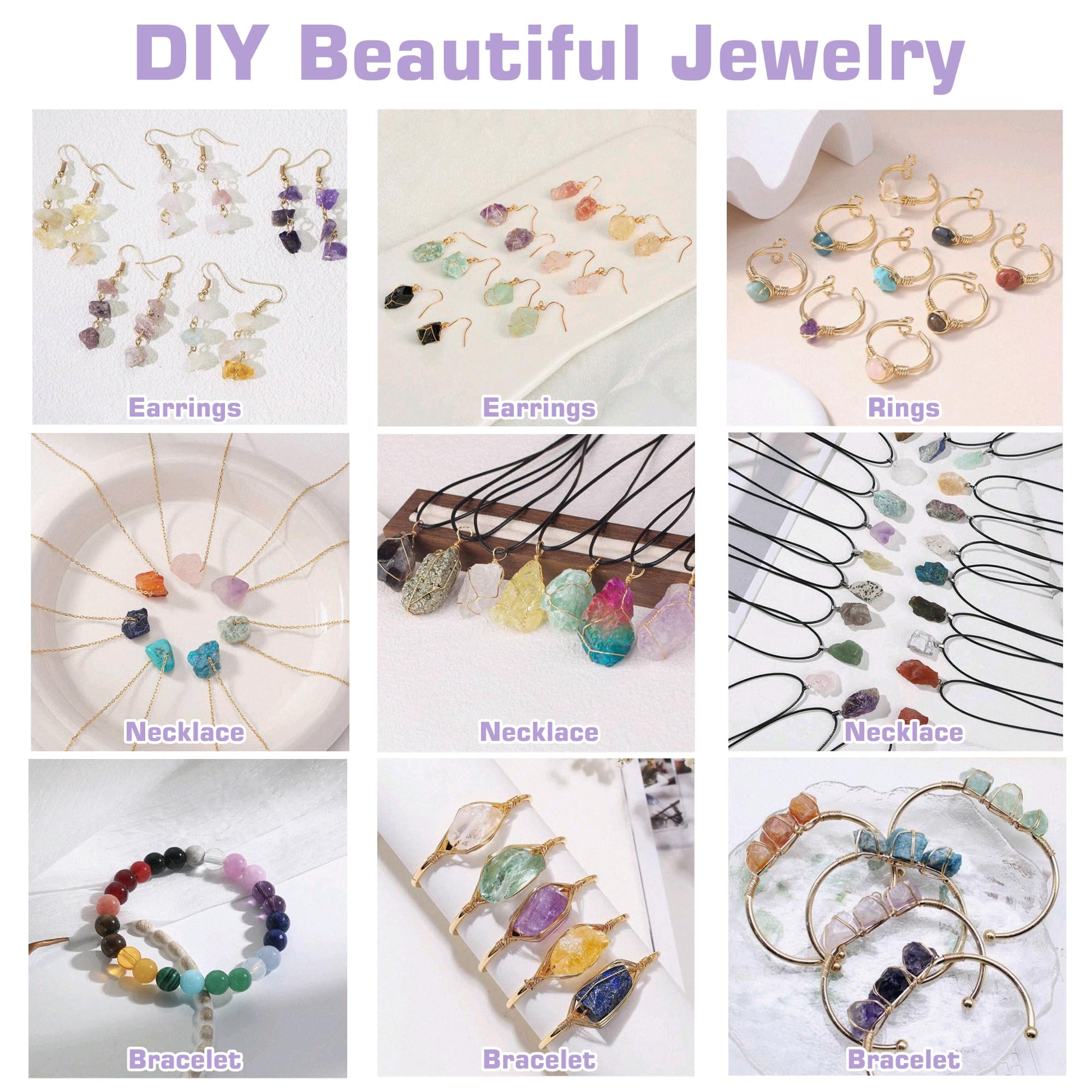 UFEEL unpolished stones ideal for jewelry making and decorative arrangements