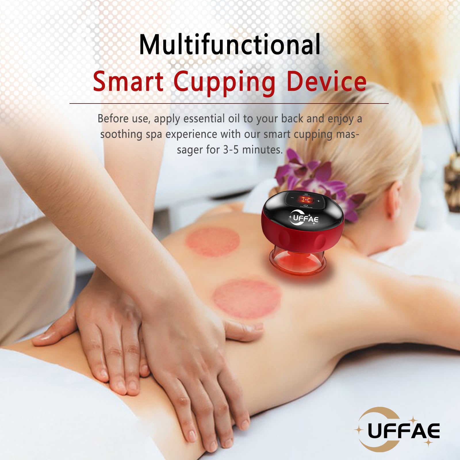 UFFAE treatment applied to waist shoulders back for targeted relief