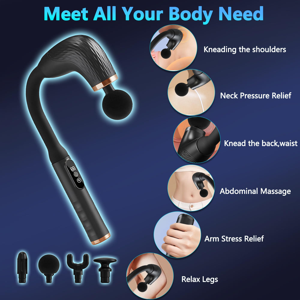 UFFAE interchangeable heads tailor pressure for different body parts.