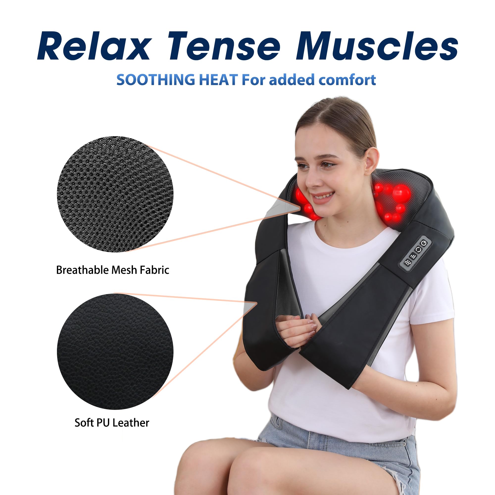 UFFAE heated massage feature provides warming support during sessions.