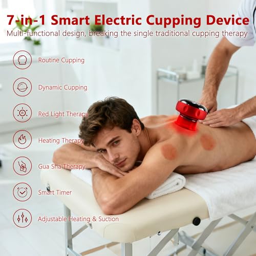 UFFAE smart cupping massager dial showing adjustable suction for comfort