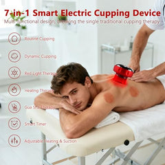UFFAE smart cupping massager dial showing adjustable suction for comfort
