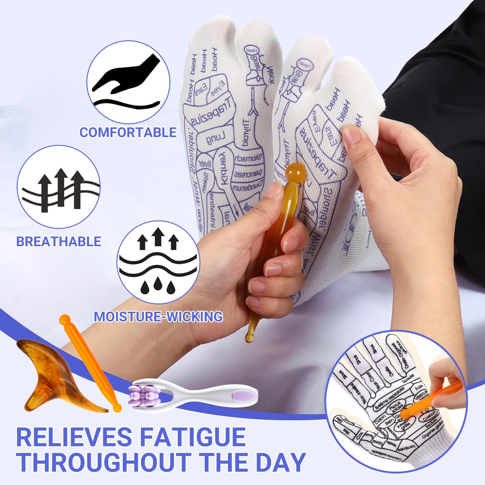 Ugwfit-vah socks offer at-home foot reflex therapy possibilities.