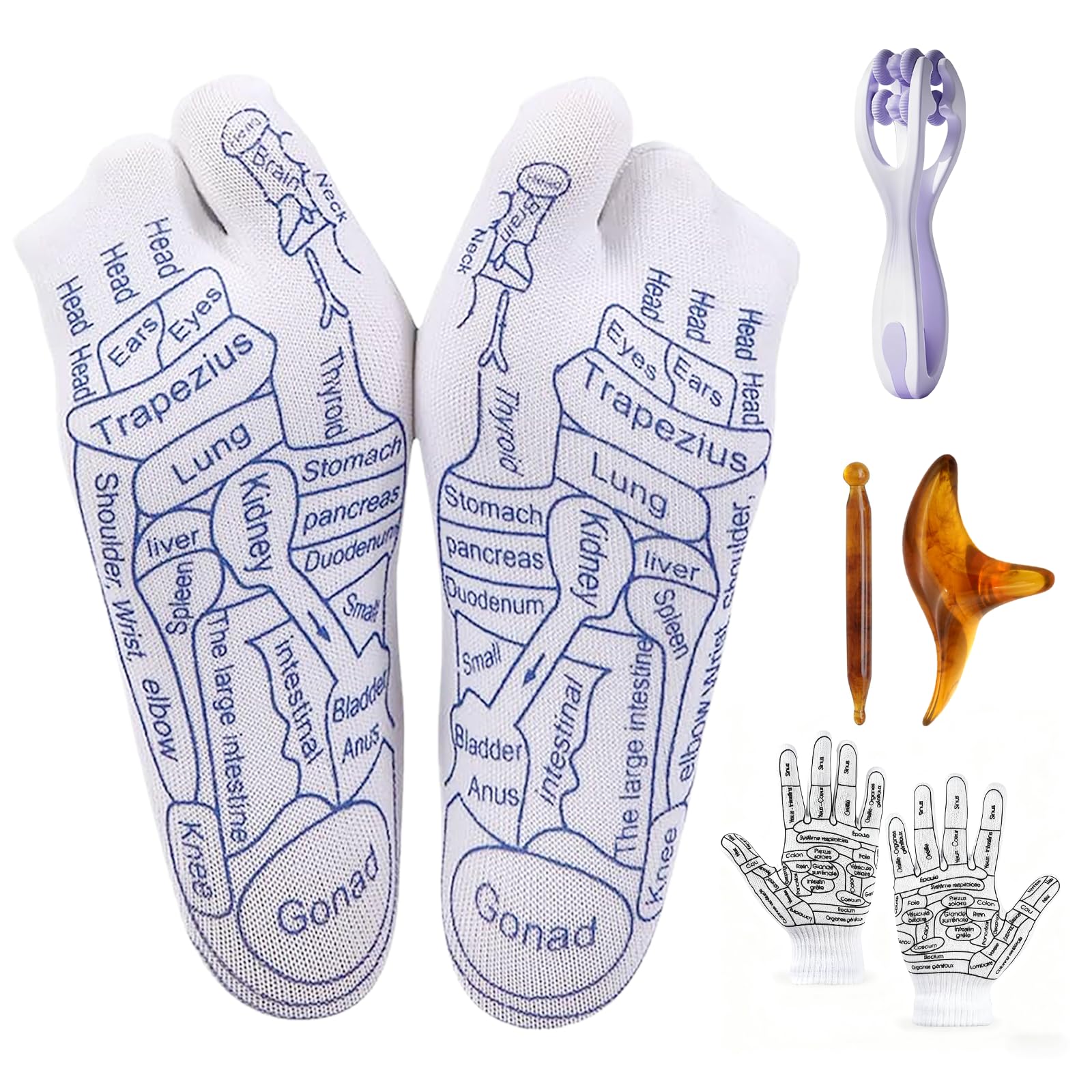 Ugwfit-vah reflexology socks with dense stimulation points for targeted foot care.