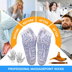 Ugwfit-vah reflexology socks with reinforced cuffs prevent slipping.