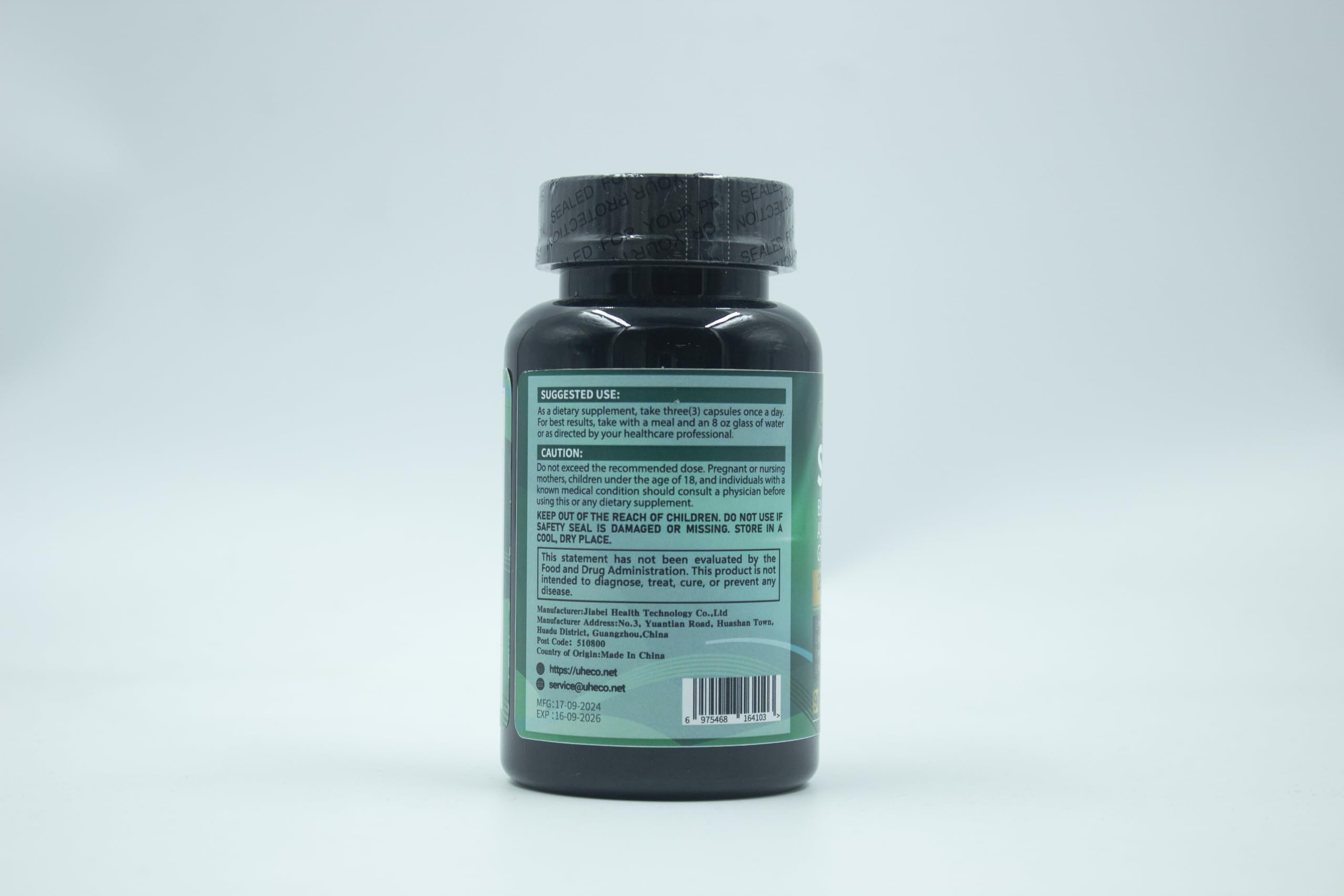 Uheco Sea Moss Capsules bottle on table as part of daily routine
