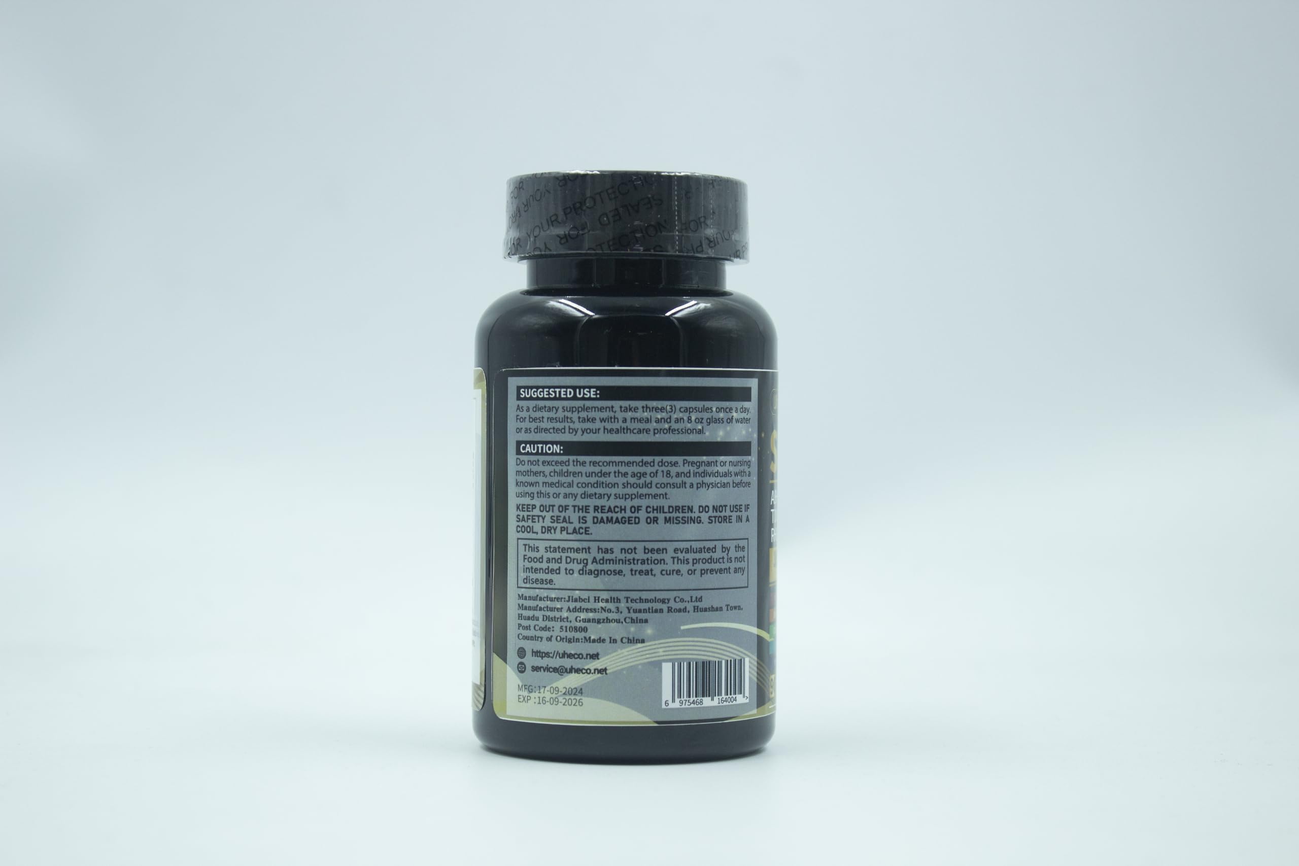 Uheco Shilajit 90-count bottle for convenient supplementation