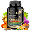 Uheco Shilajit Supplement with Sea Moss, Ashwagandha & Tongkat Ali – Himalayan Pure Fulvic Acid Capsules (90 Count)