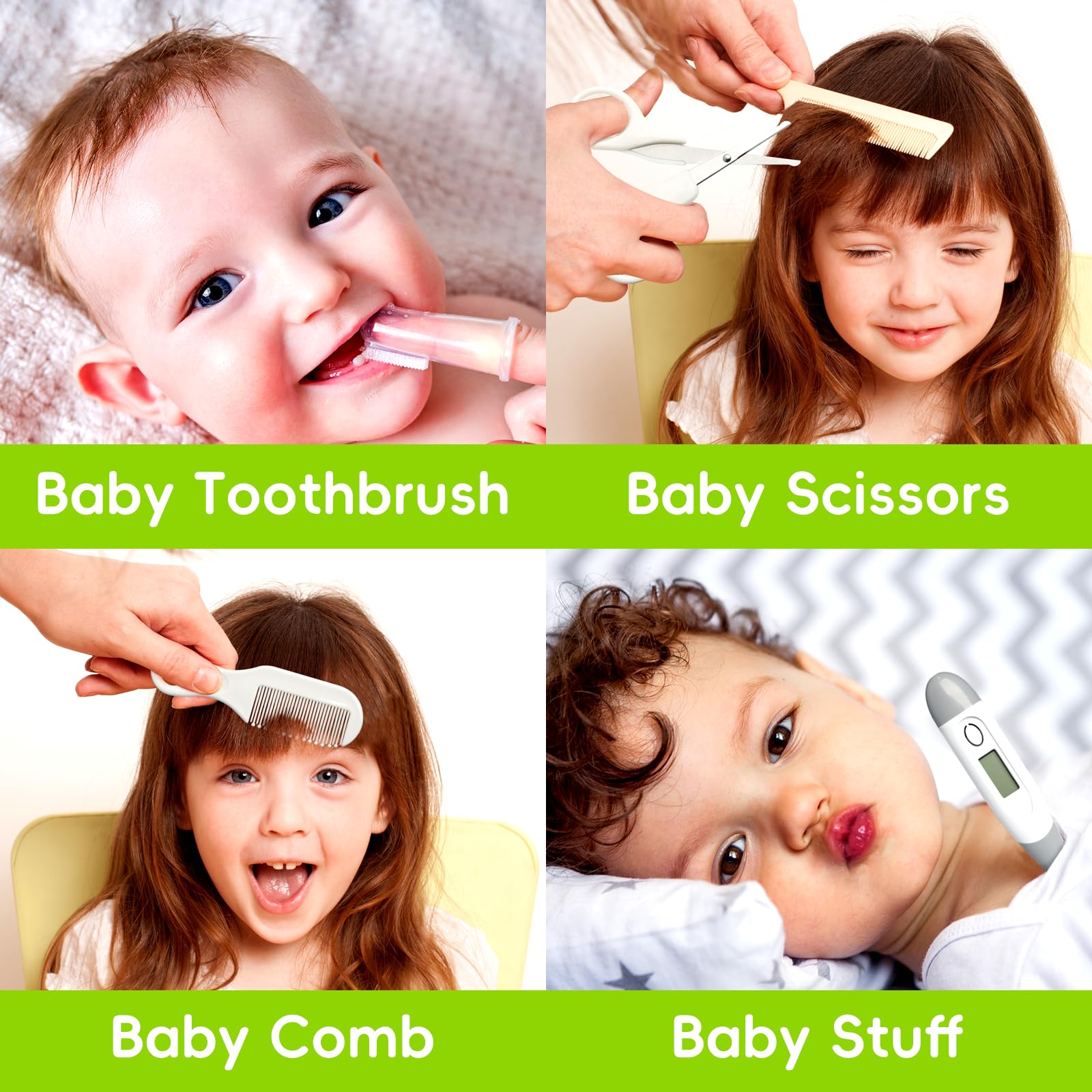 UHFi cepillo de dedo bebé, higiene bucal suave para encías delicadas.