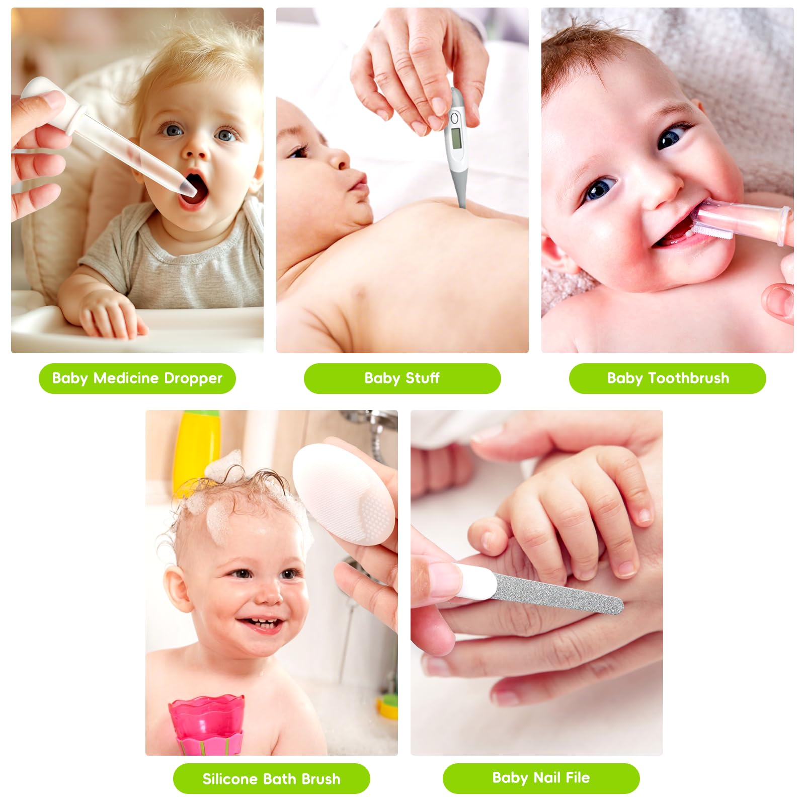 UHFi tijeras bebé, corte seguro para uñas y zonas delicadas.