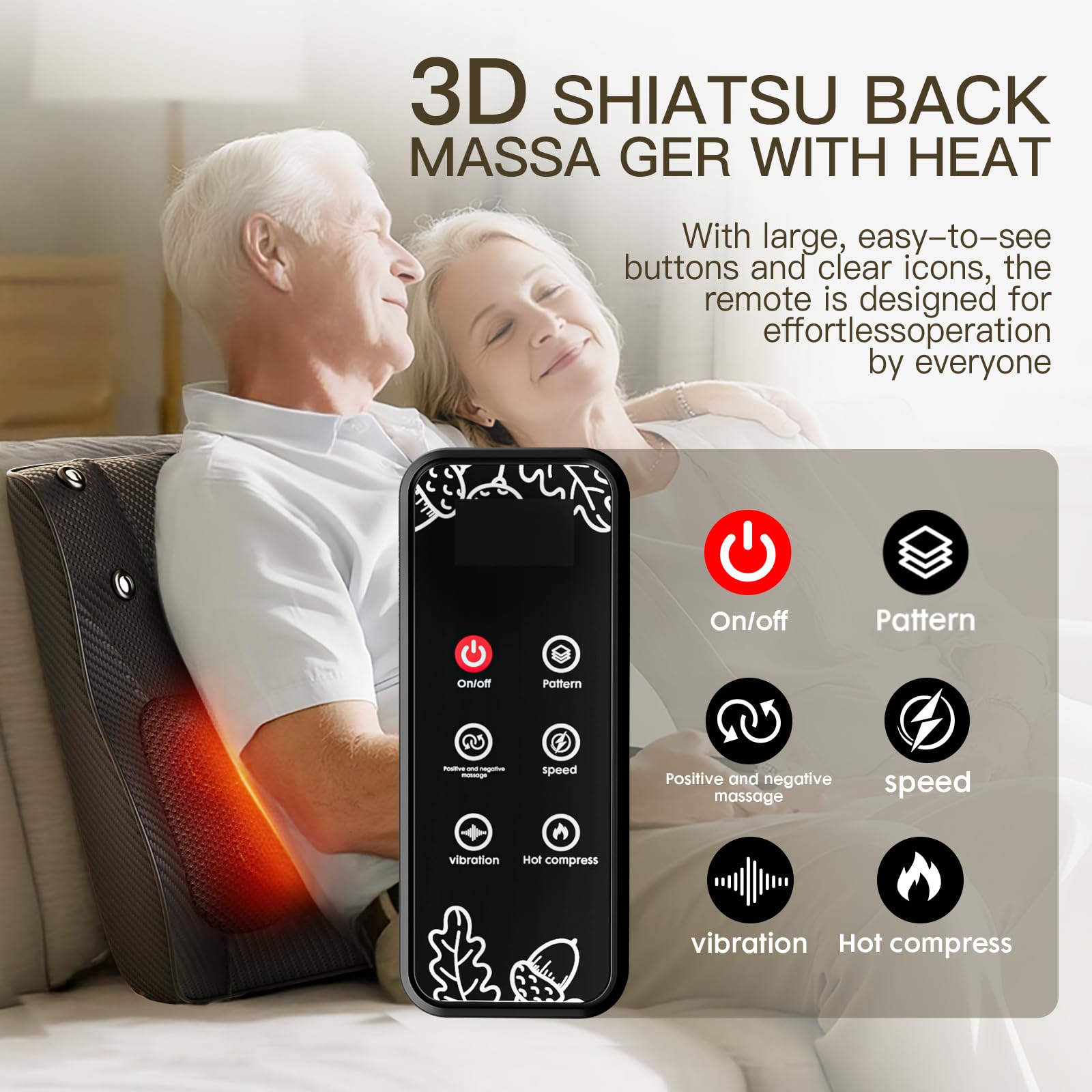 UieSian Asdys massage with heat therapy on back and shoulders