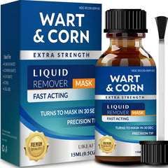 uikeaft wart remover bottle ready for at-home use on feet.