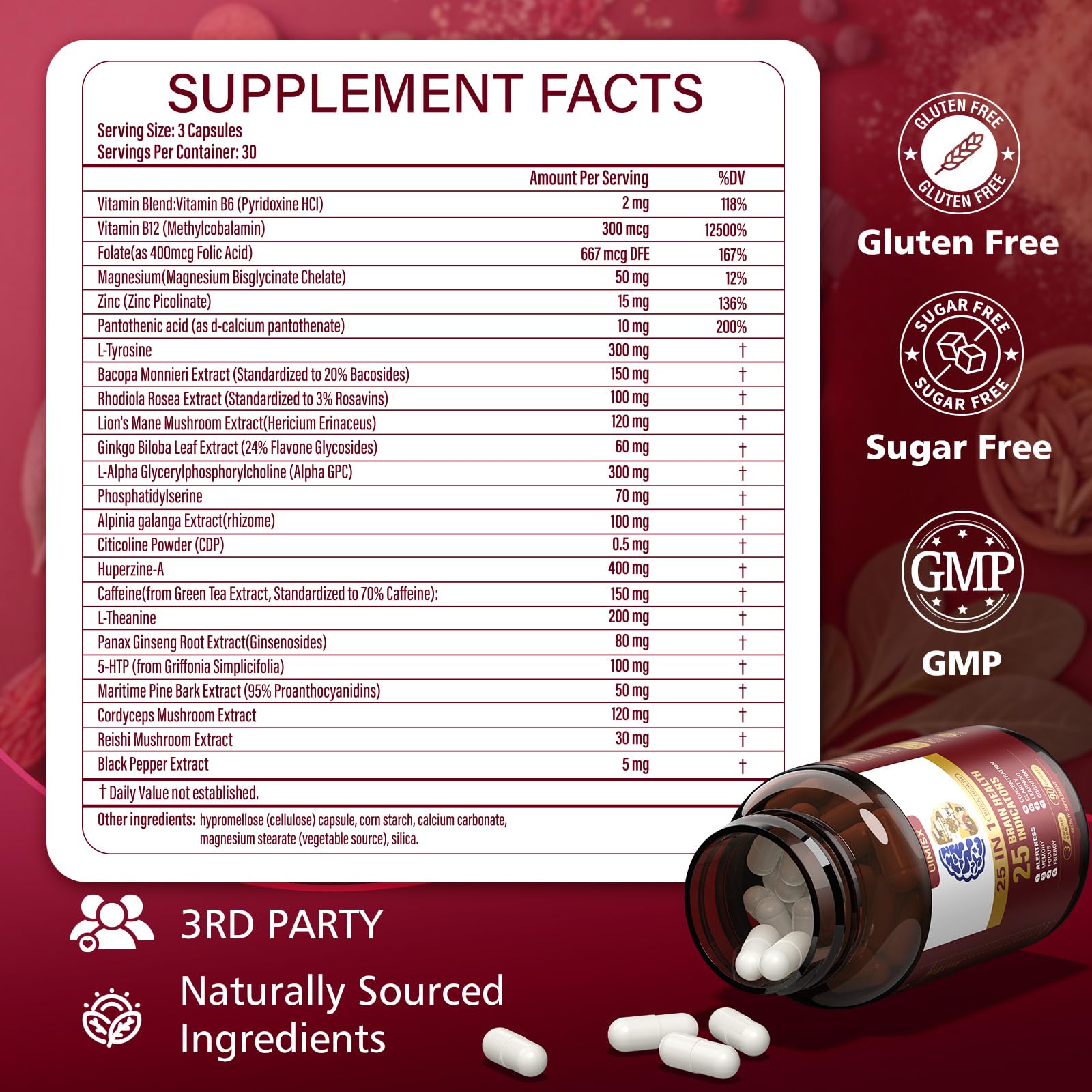 Close-up of UIMISX capsules for easy intake and potential memory support.