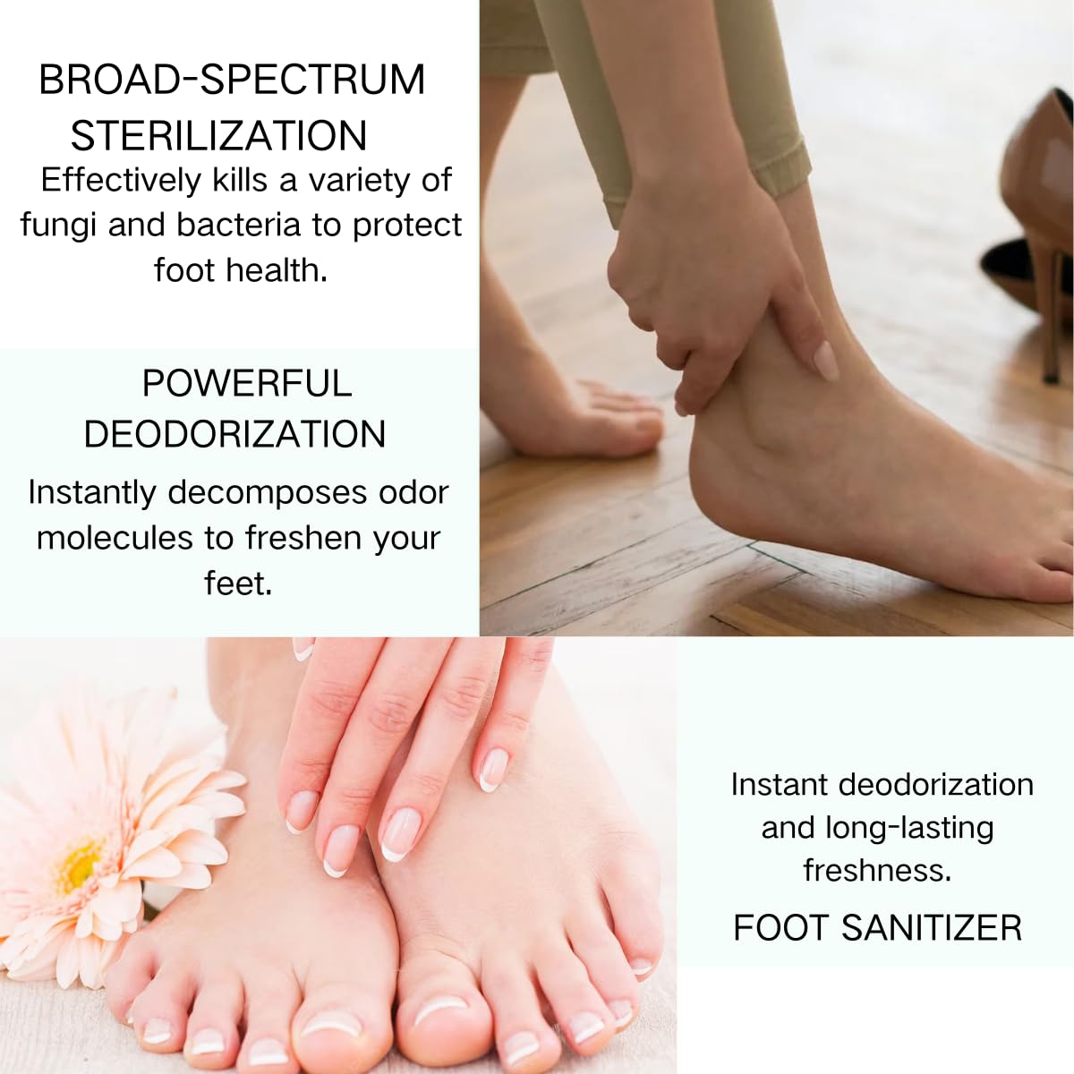 Uioecn Compact Foot Spray ideal for travel and daily carry
