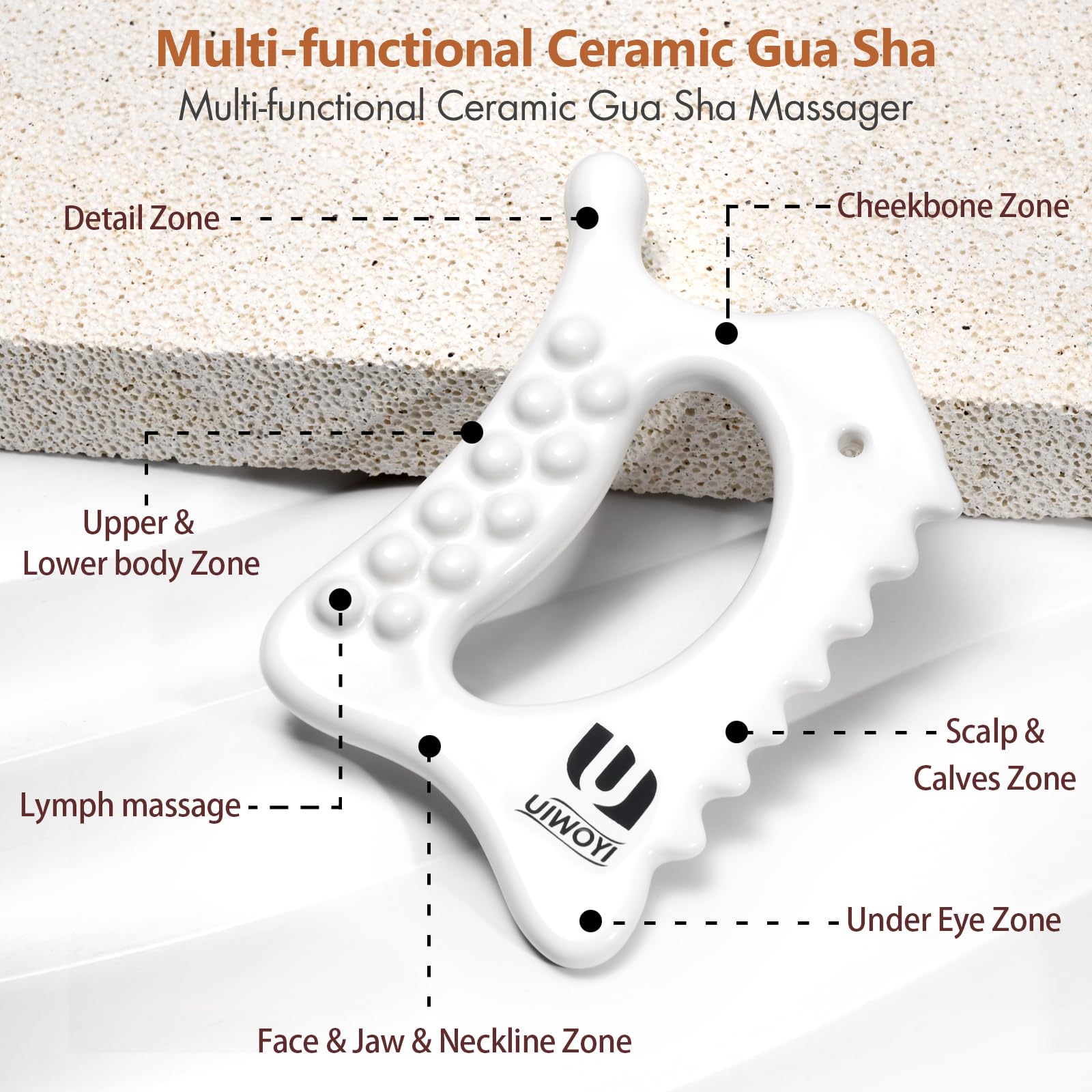 UIWOYI lymphatic drainage gua sha supports improved circulation with soothing pressure