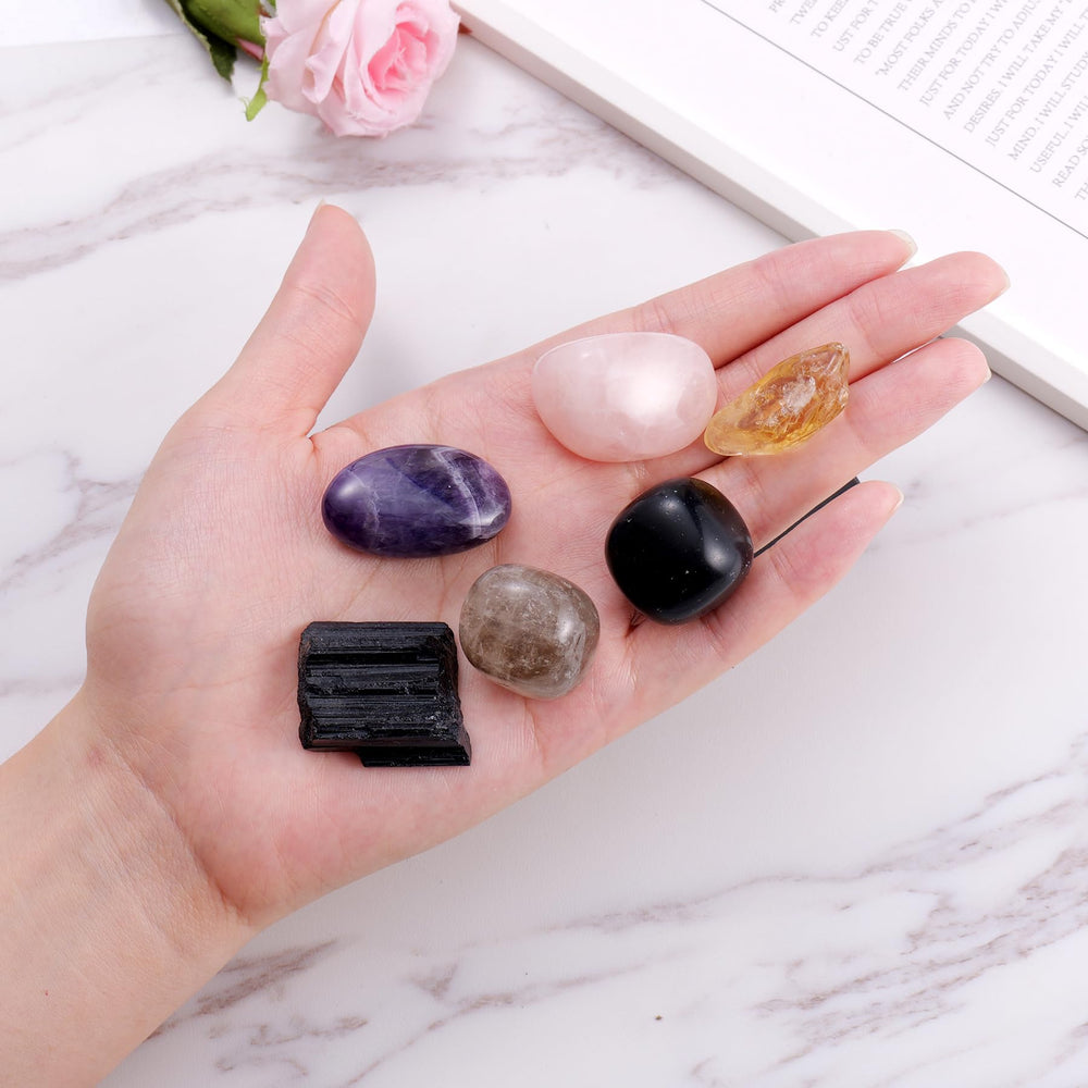 Ukodnus amethyst crystal close-up highlighting calming energy and protective qualities.