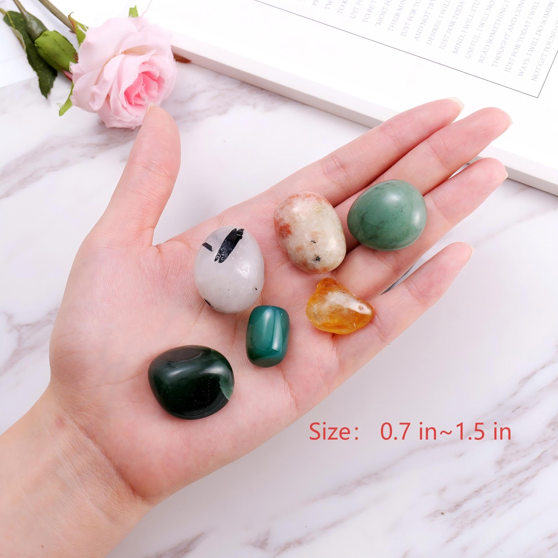 Ukodnus conjunto de cristales de la suerte con Jade para equilibrio emocional y armonía.