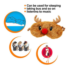Ulbemoll brown reindeer sleep mask blocks light for restful nights