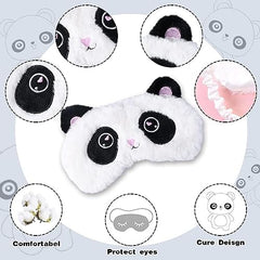 Ulbemoll máscara panda suave de peluche, ideal para viaje y siestas.