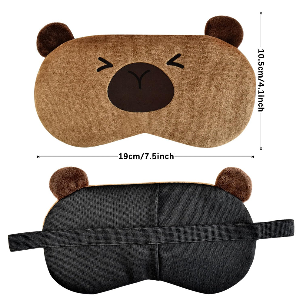 Ulbemoll máscara capibara peluche de 20 cm para dormir y descansar.
