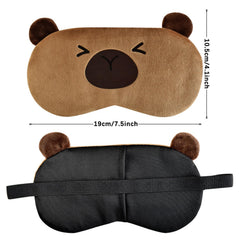 Ulbemoll máscara capibara peluche de 20 cm para dormir y descansar.