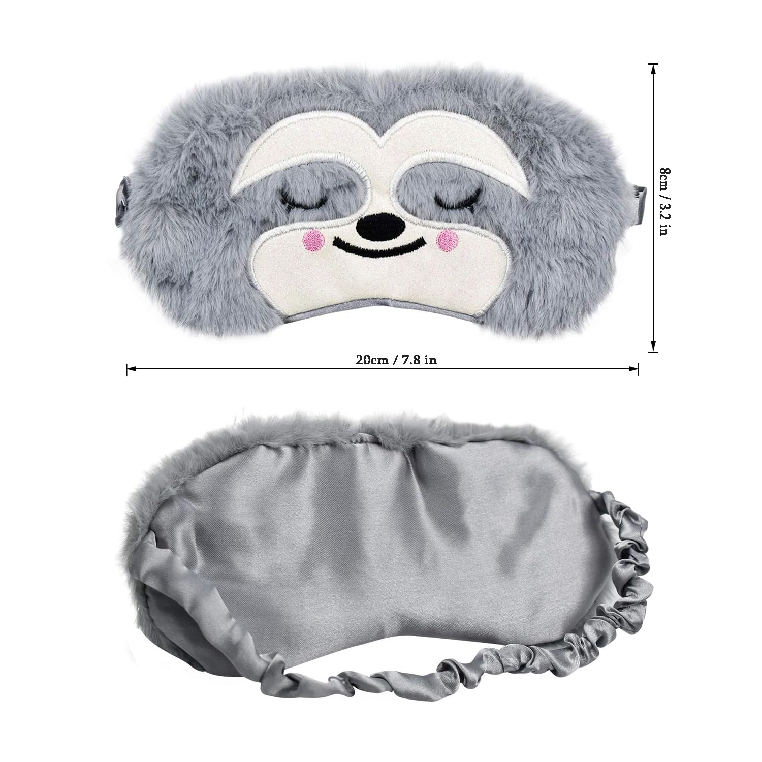 Ulbemoll peluche suave perezoso gris detalle para descanso diario.