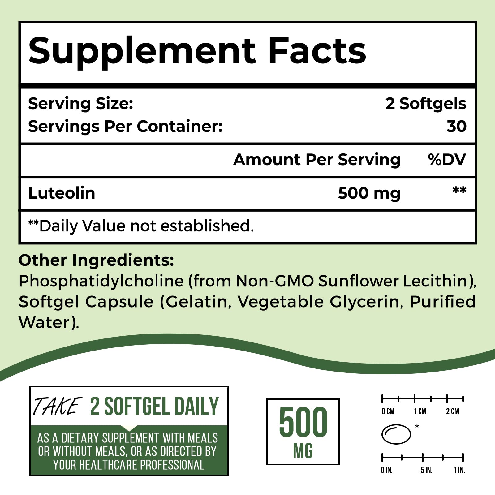 USA-manufactured Ulmubra Liposomal Luteolin label emphasizing clean formulation