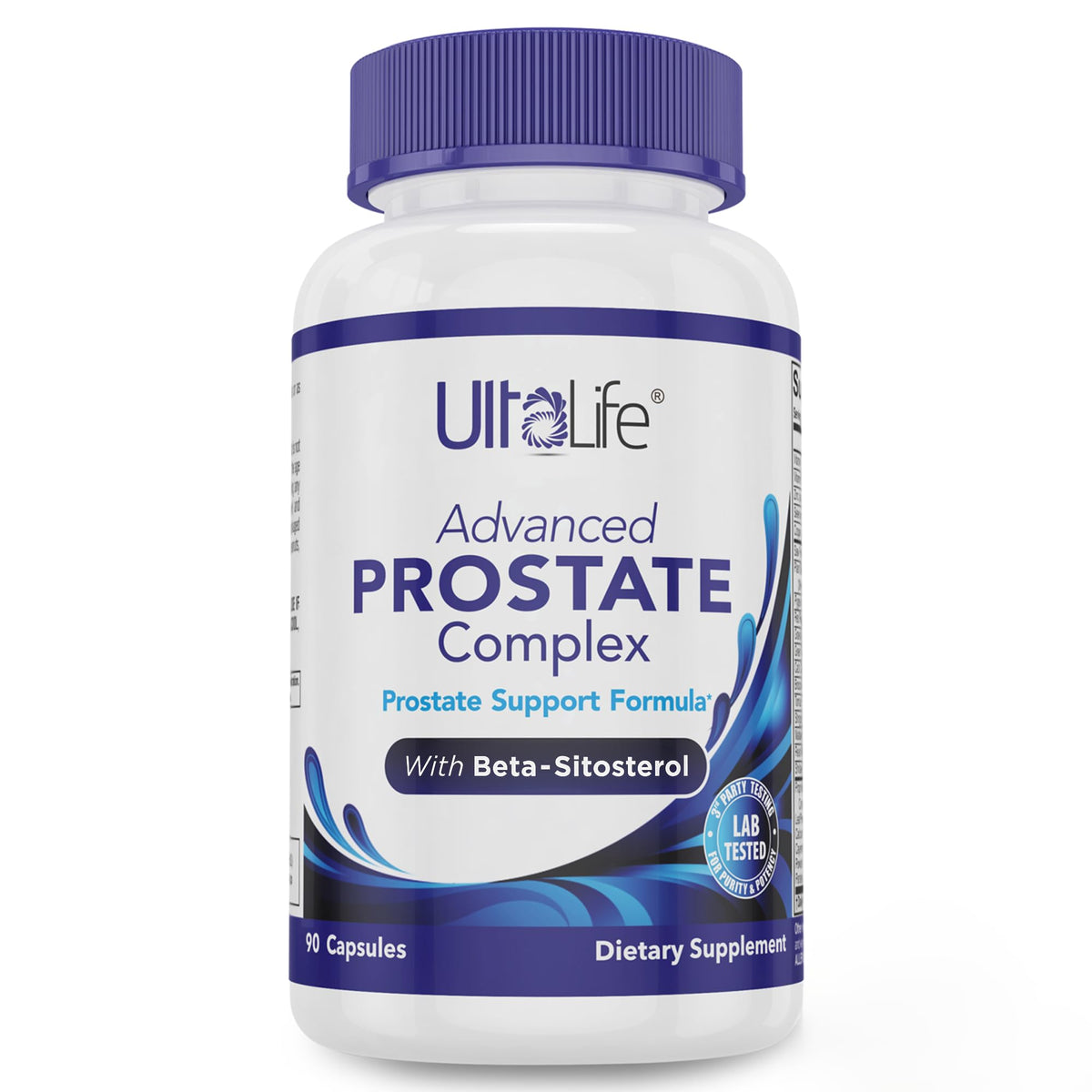 ULTALIFE Advanced Saw Palmetto bottle showcasing the prostate-support formula for daily urinary comfort.
