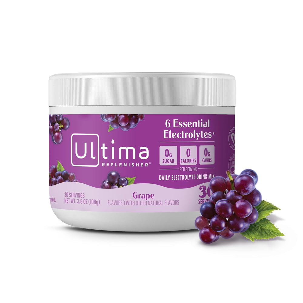 Ultima Replenisher daily electrolyte canister for everyday hydration.