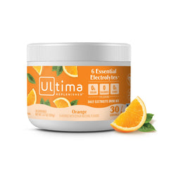 Ultima Replenisher orange canister for daily hydration.