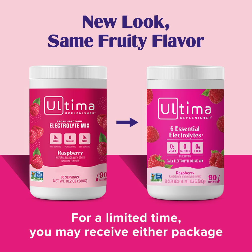 Glass of water with Ultima Replenisher for daily hydration and fresh taste.