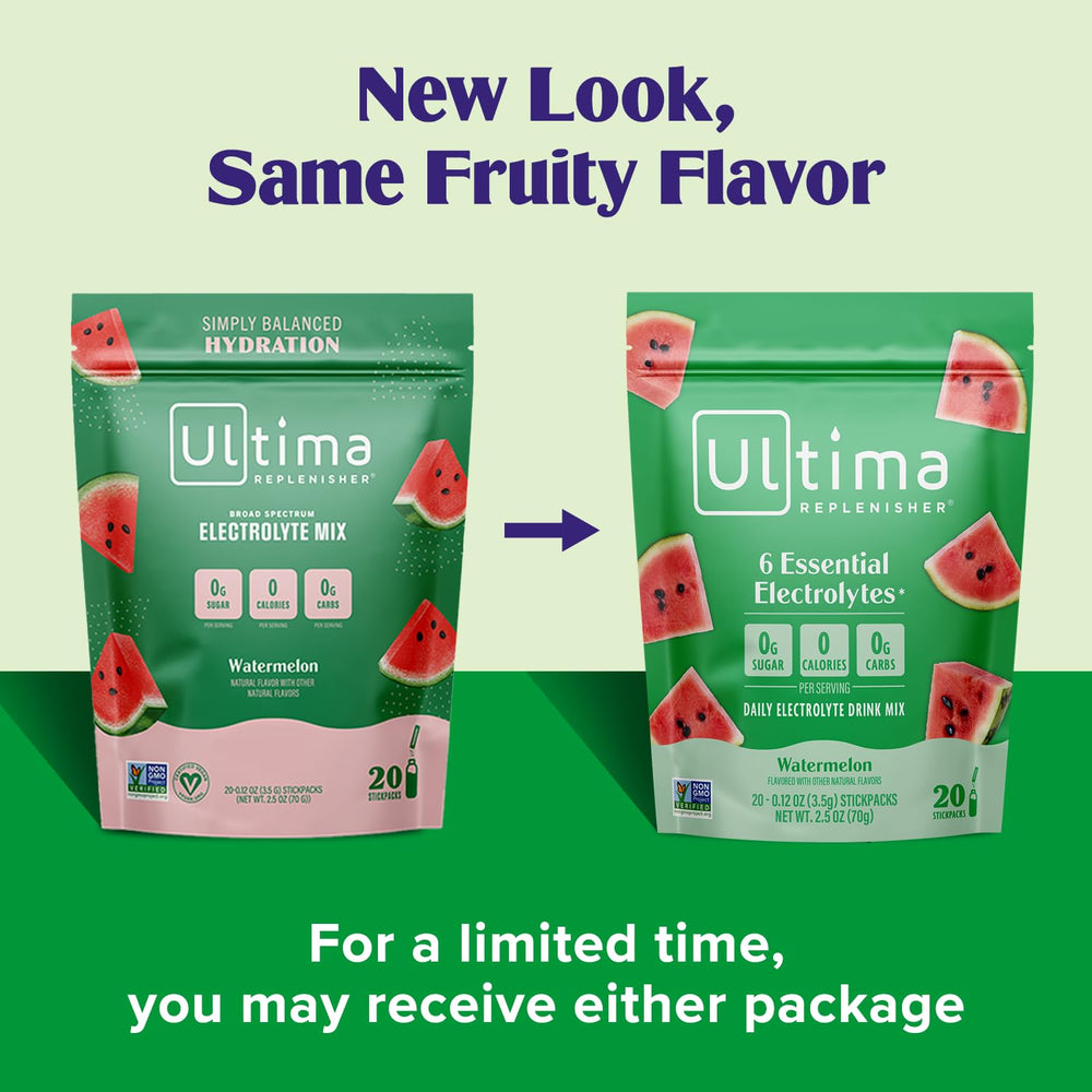 Dissolving Ultima Replenisher powder in water for quick refreshment.