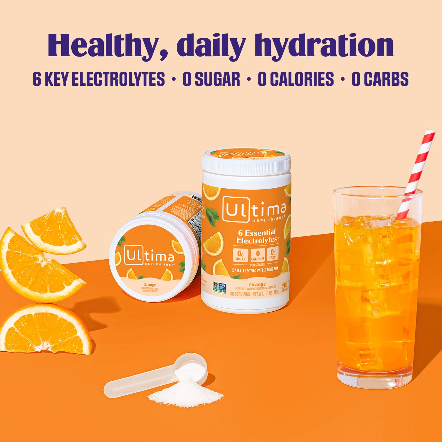 Ultima Replenisher glass with ice after a workout