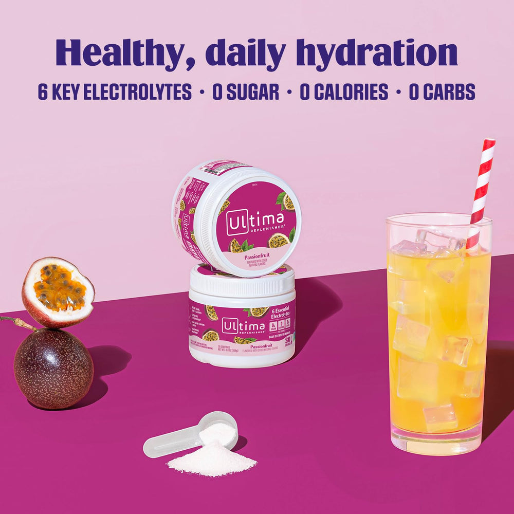 Close-up of ingredient list highlighting six electrolytes and vitamins