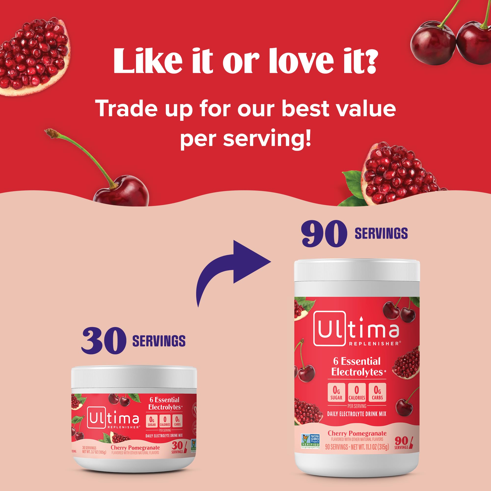 Ultima Replenisher keto vegan non-GMO labeling for dietary-friendly hydration.