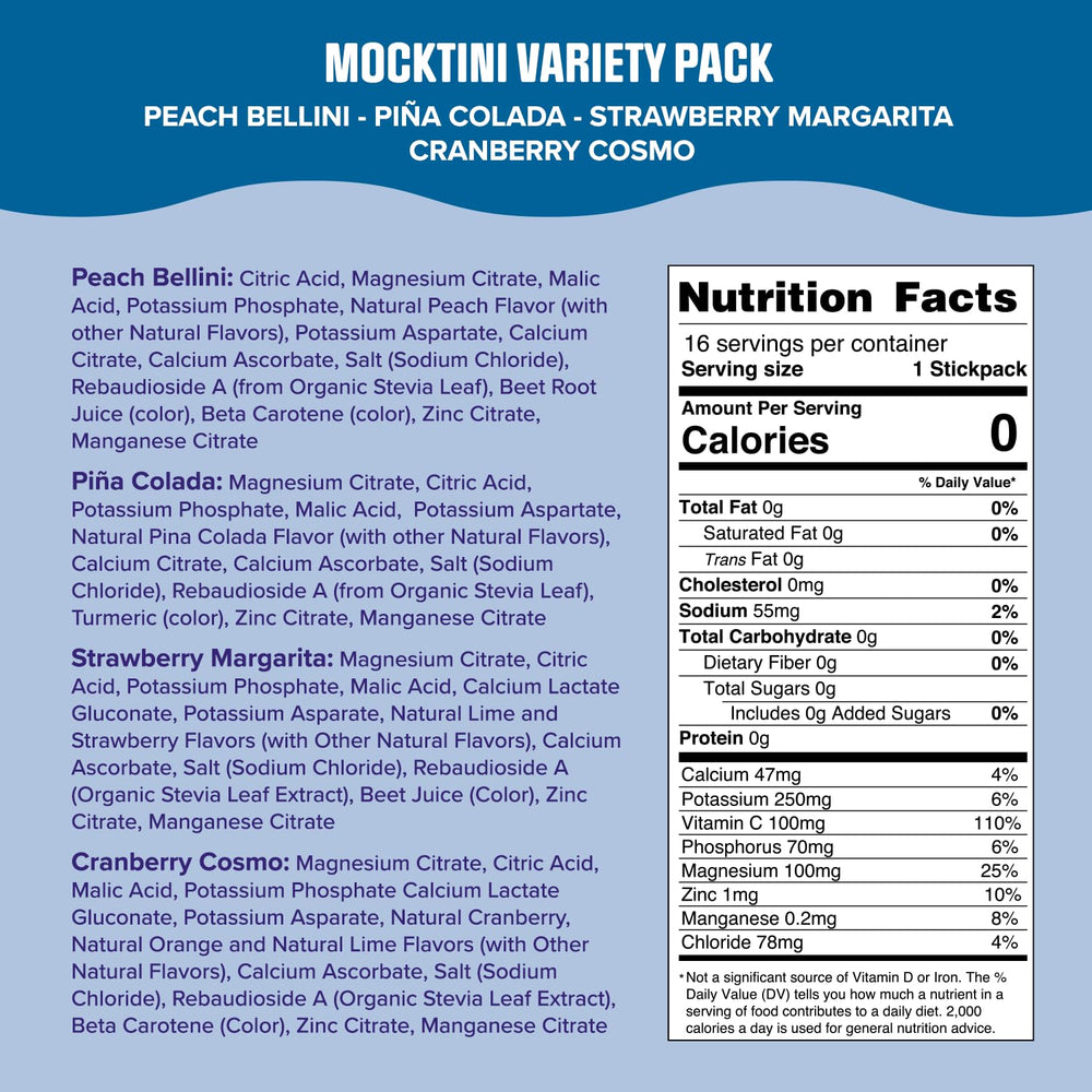 Ultima Replenisher Mocktini Pina Colada stickpack for flavorful daily hydration.