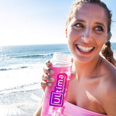 Ultima Replenisher on-the-go box showing 20 servings for travel and workouts.