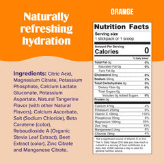 Ultima Replenisher orange electrolyte powder mixed in water.
