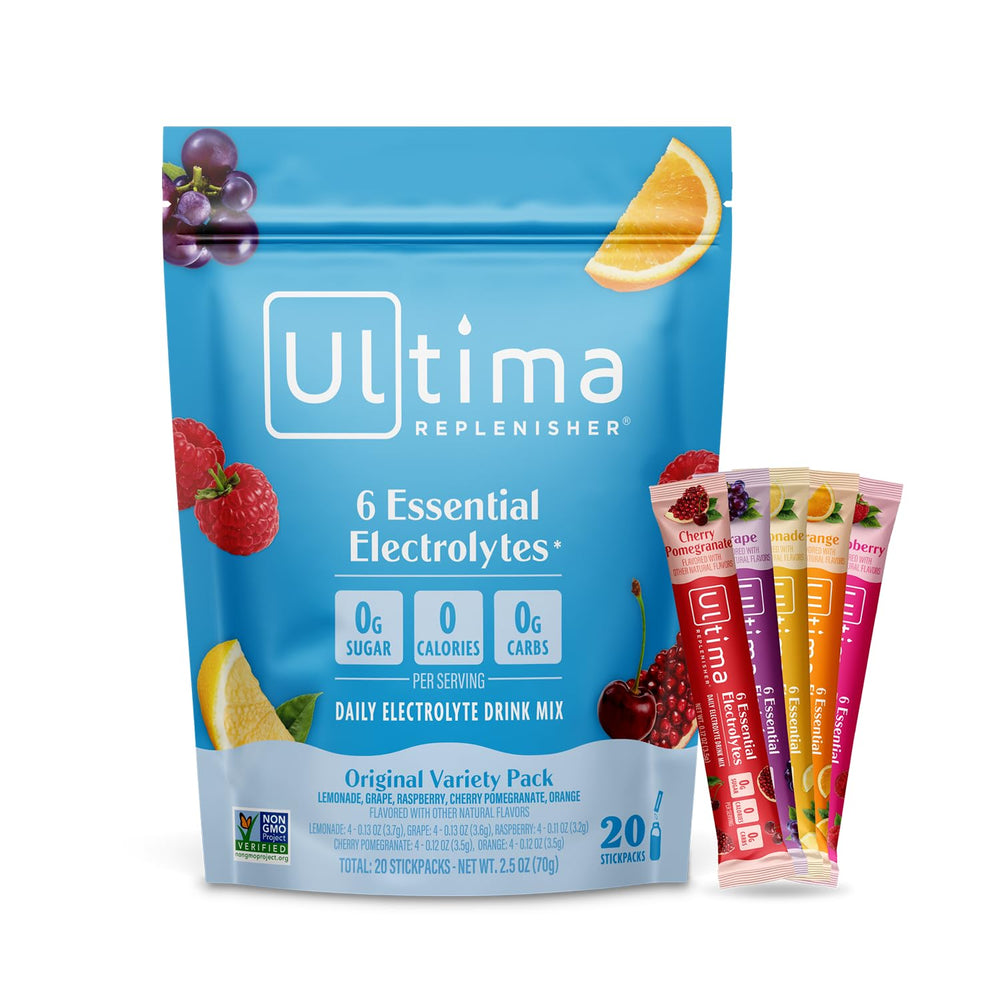 Ultima Replenisher Original Variety Pack stickpacks for on-the-go hydration.