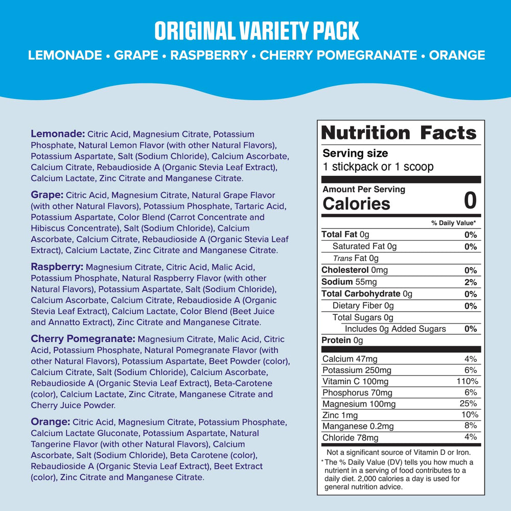 Ultima Replenisher Raspberry stickpack delivers fruity hydration with zero sugar.