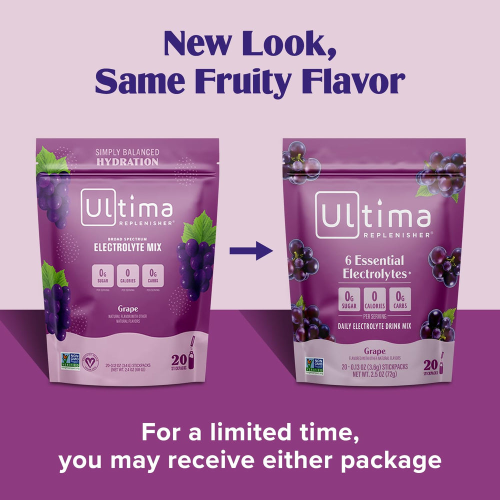 Ultima Replenisher six-key electrolytes nutrition label close-up for balanced hydration