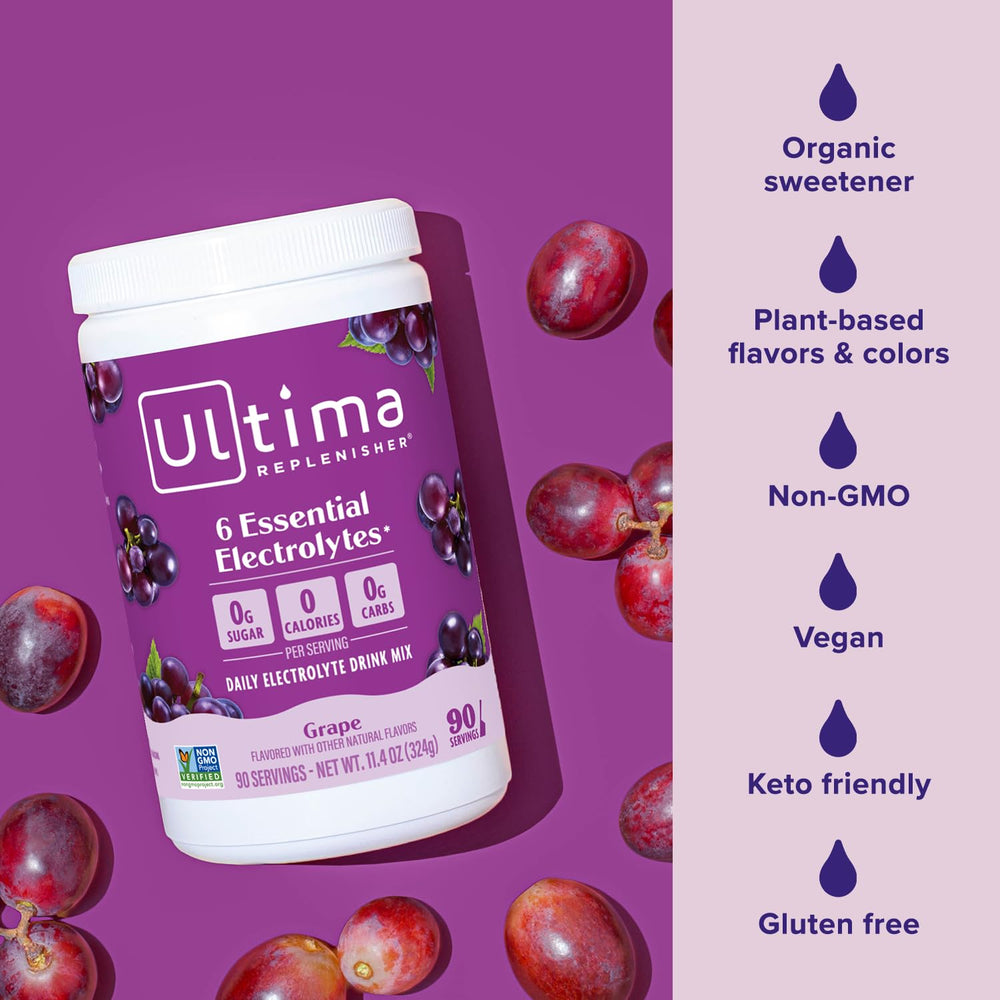 Ultima Replenisher vegan keto non-GMO certification badge.