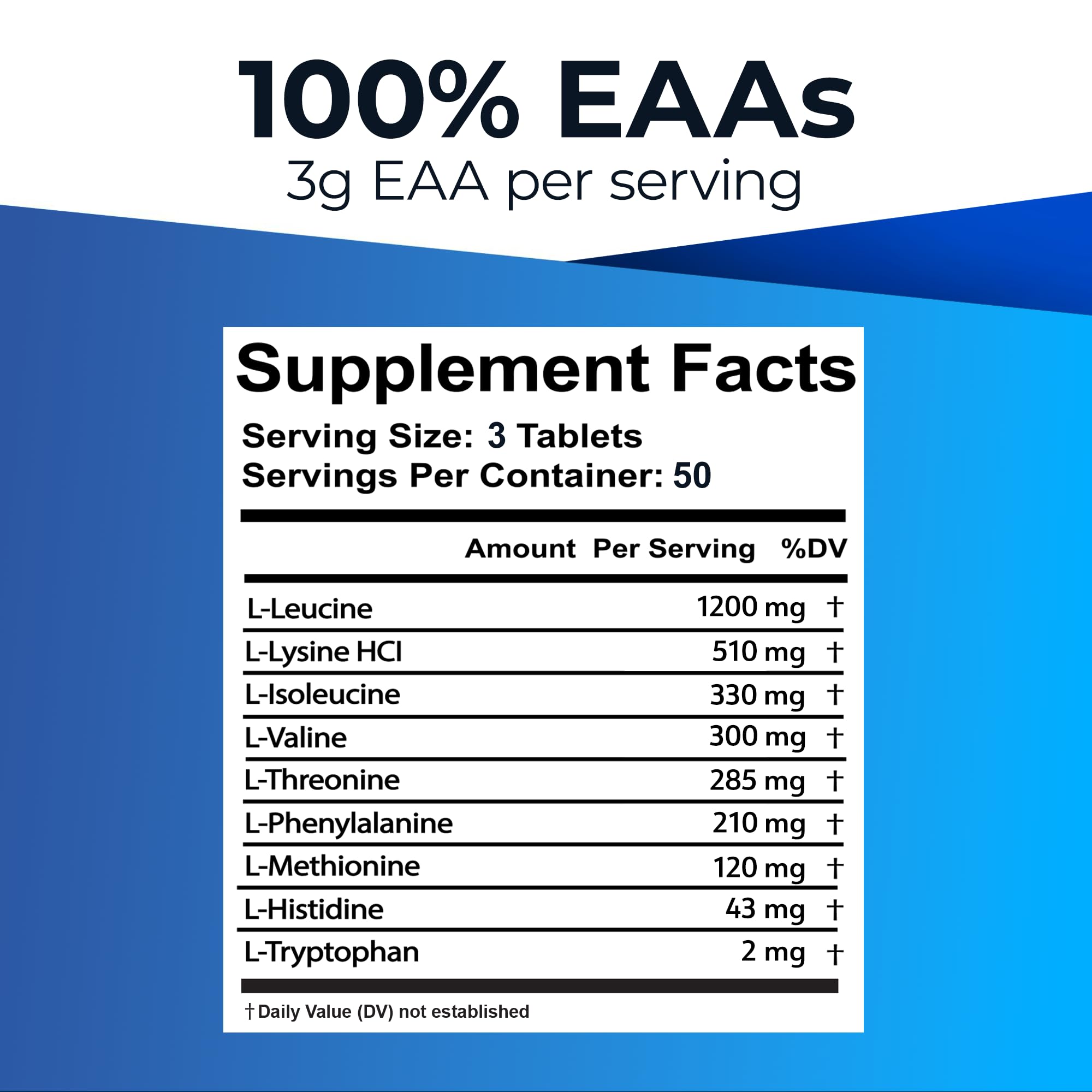 Close-up of Ultimate EAA tablets highlighting compact, keto-friendly form.