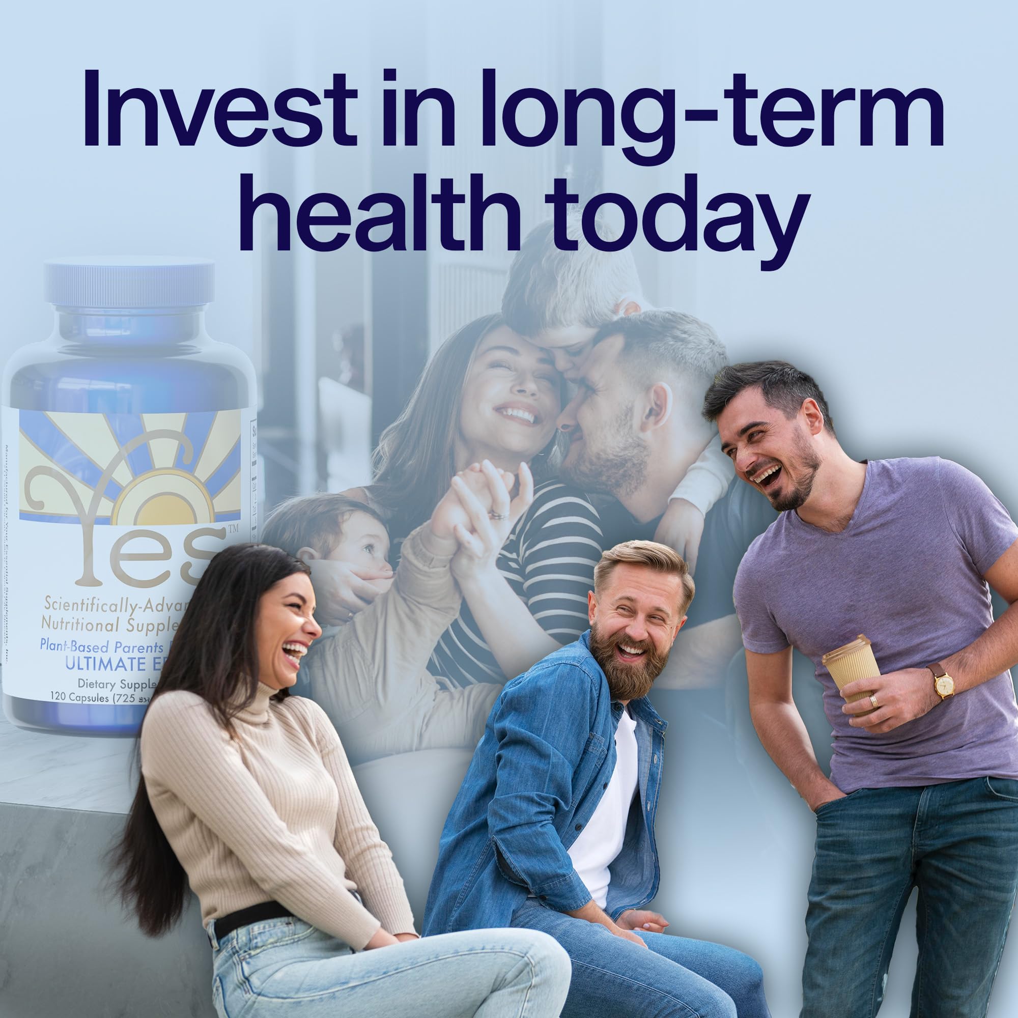 ULTIMATE EFAs gel caps montage suggests convenient daily intake
