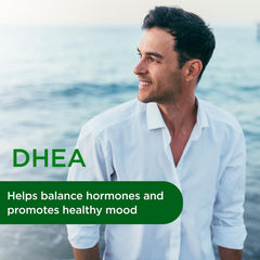 Emerald Labs DHEA 25mg label highlighting purity and doctor-formulated care