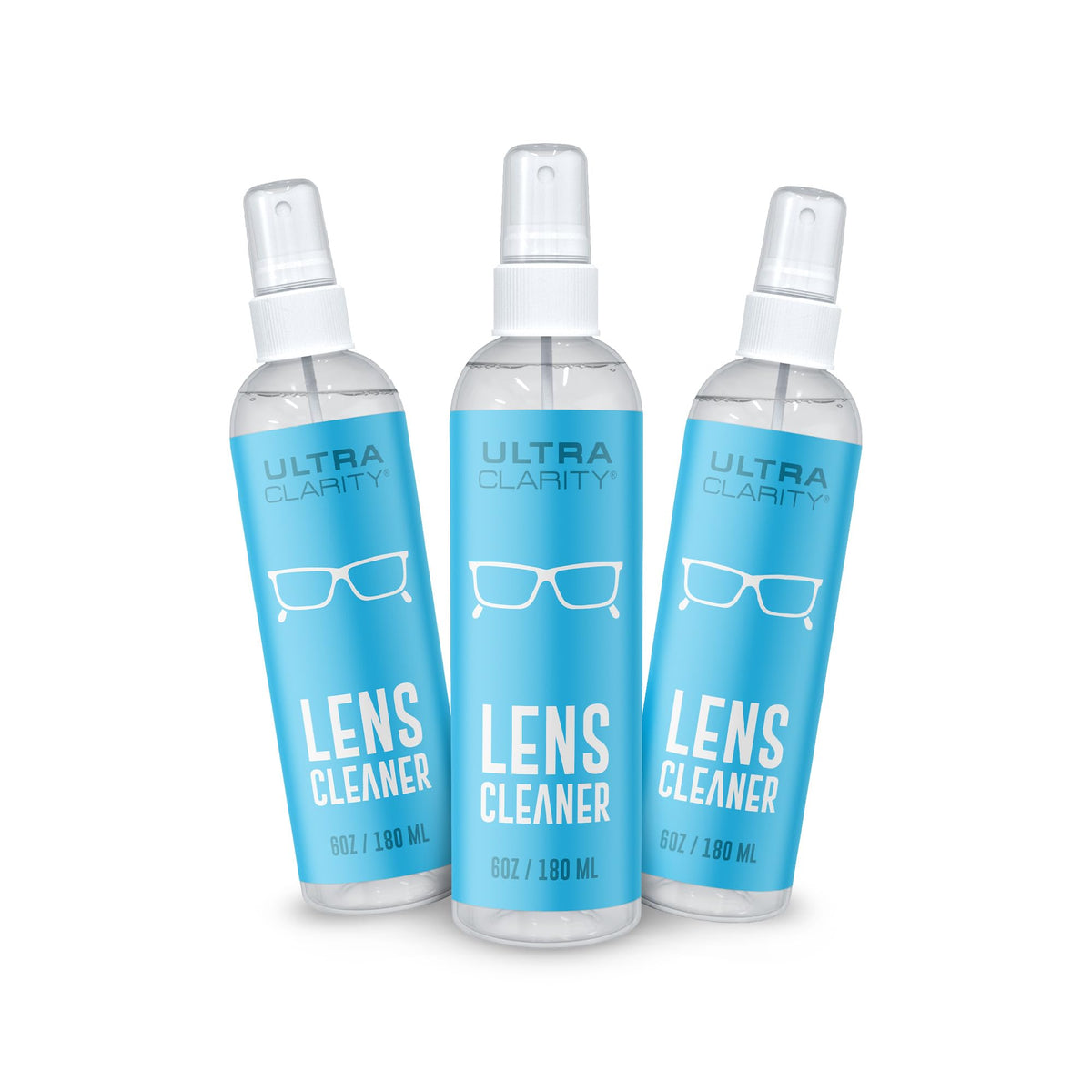 Ultra Clarity Nano Magic spray bottle pour for quick lens cleaning and convenience.
